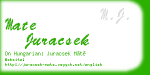 mate juracsek business card